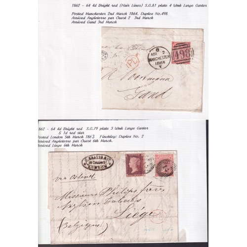 89 - MAILS FROM GREAT BRITAIN using QV 2½d, 3d + 4d values etc. (variety of issues).  A good lot of 20 en... 