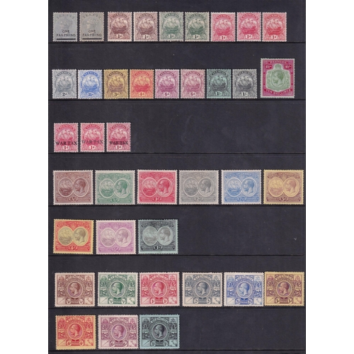 93 - QV/KGVI fine mint collection of complete sets (Inc. additionel A + B numbers).  85 different stamps ... 