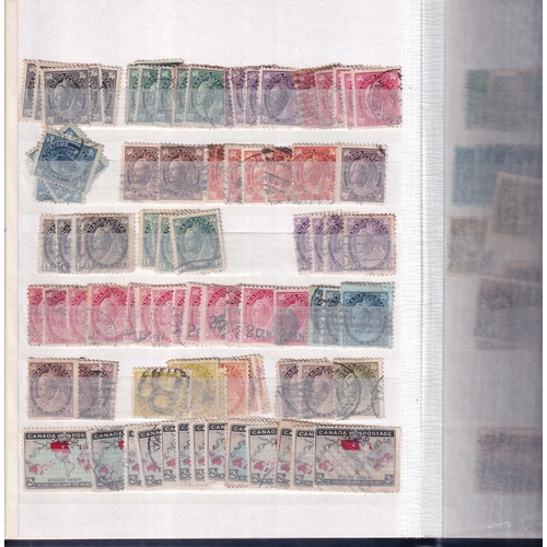 167 - SMALL STOCKBOOK Noting 1900 20c FU.  1903 Edward 50c mint (c £500) and a used set (£180).  1908 Queb... 