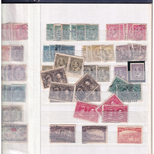 167 - SMALL STOCKBOOK Noting 1900 20c FU.  1903 Edward 50c mint (c £500) and a used set (£180).  1908 Queb... 
