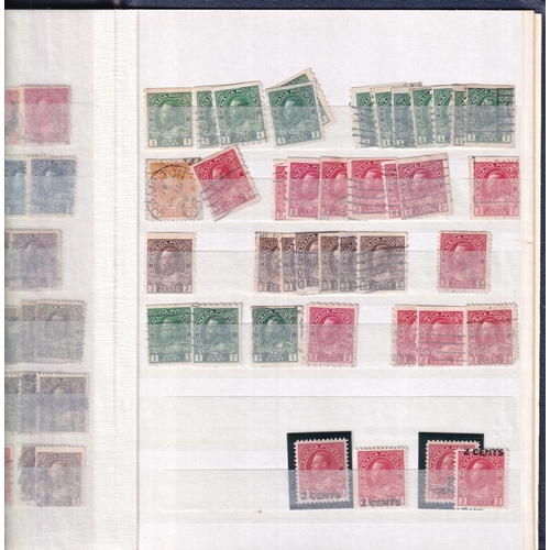 167 - SMALL STOCKBOOK Noting 1900 20c FU.  1903 Edward 50c mint (c £500) and a used set (£180).  1908 Queb... 