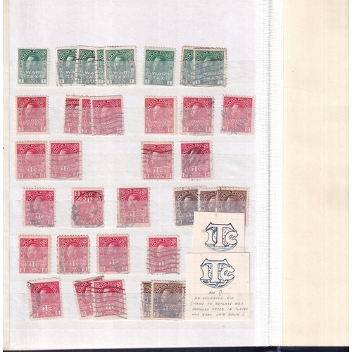 167 - SMALL STOCKBOOK Noting 1900 20c FU.  1903 Edward 50c mint (c £500) and a used set (£180).  1908 Queb... 