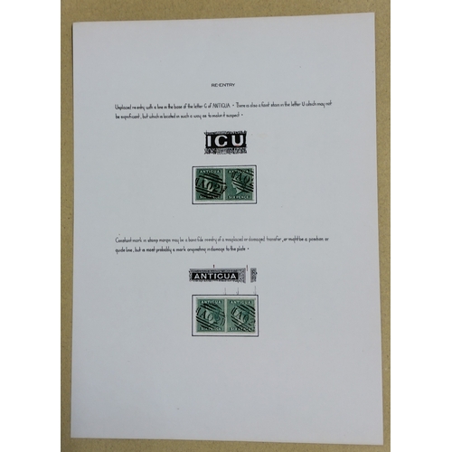 15 - Two fabulous vfu pairs (each with crisp AO2 pmks). EACH pair showing various re-enty varieties. Exce... 
