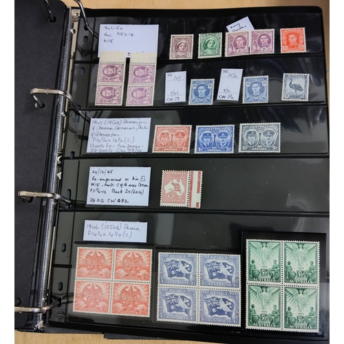 21 - KGVI SPECIALISED 1937/52 most extensive m/um study in album (some 100's of stamps) very extensive wi... 