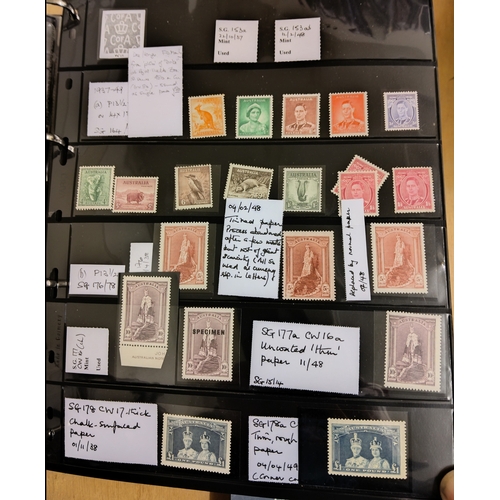 21 - KGVI SPECIALISED 1937/52 most extensive m/um study in album (some 100's of stamps) very extensive wi... 