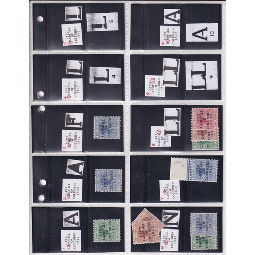 24 - THE LANDING OF COLUMBUS ISSUE SG162/175. Most extensive m/um study together with notes/illustrations... 