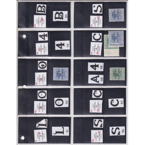 24 - THE LANDING OF COLUMBUS ISSUE SG162/175. Most extensive m/um study together with notes/illustrations... 