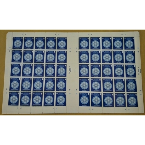 42 - Complete sheets Glaciological Society set SG151/4 as complete sheets of 50, UM seldom seen as sheets... 