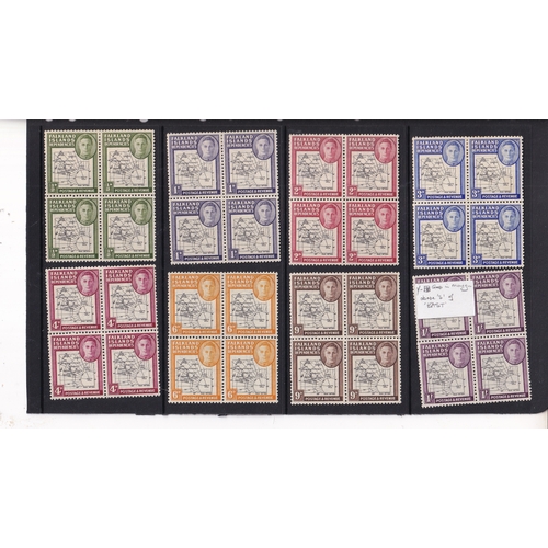 114 - Study of thick map set over 120 stamps with many varieties/flaws highlighted seen enlarged South Geo... 
