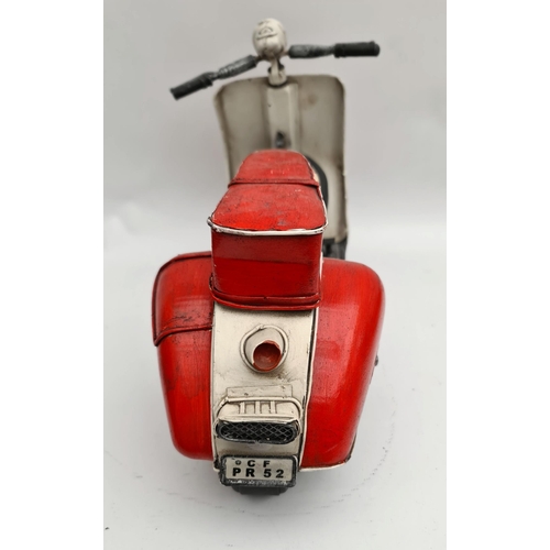 25 - Toy Model of a Vespa Scooter Motor Bike Measures 15 inches by 8 inches tall