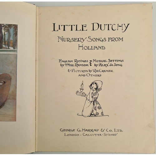 109 - Book Titled Little Dutchy Nursery Songs From Holland English Rhymes by Will Ransom Musical Settings ... 