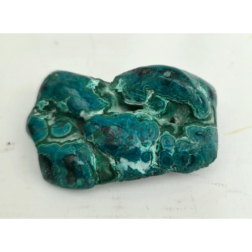 133 - Collectable Rocks and Minerals Chrysocolla Weight 120g Length 3 inches long by 2 inches wide. Shippi... 