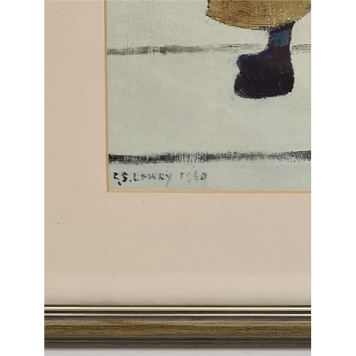 176 - Vintage Framed L. S. Lowry Print Titled 'Gentleman Looking at Something c1960'. Measures 10 inches b... 