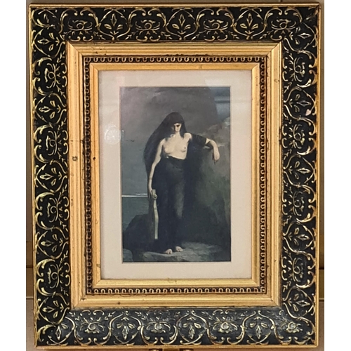 185 - Vintage Print Shappo by Charles August Mengin. Framed and glazed. Measures 10 inches by 12 inches. S... 