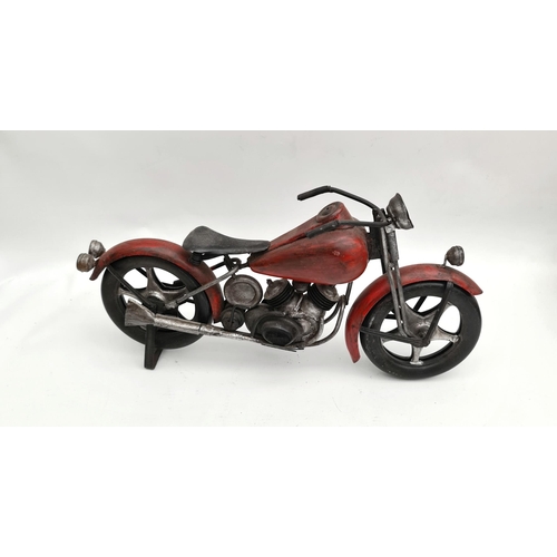 227 - Toy Model of a Motor Bike Measures 12 inches by 6 inches tall. Shipping is available you can please ... 