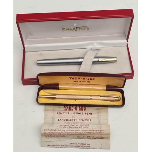 243 - Fountain Pen Sheaffer 14ct Nib In Original Box Plus a Yard of Lead Pencil Rolled Gold In Original Bo... 