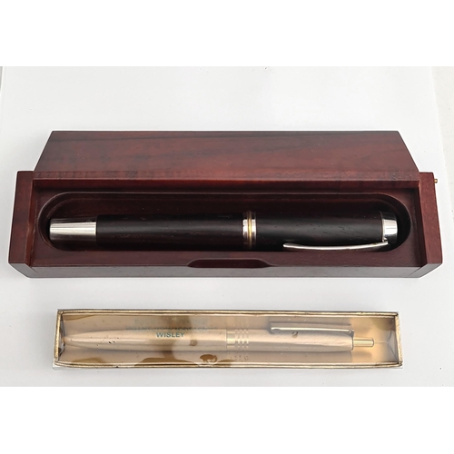 244 - Vintage Fountain Pen in Wooden Box German Nib and Vintage Biro Pen. Shipping is available you can pl... 