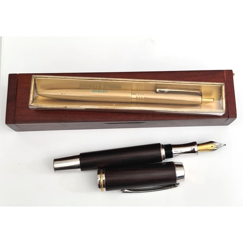 244 - Vintage Fountain Pen in Wooden Box German Nib and Vintage Biro Pen. Shipping is available you can pl... 