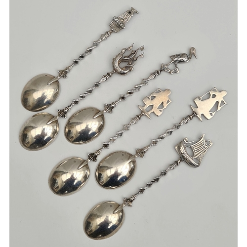 248 - Dutch Silver Spoons Marked 835 Set of 6 Total Weight 80g. Shipping is available you can please ask f... 