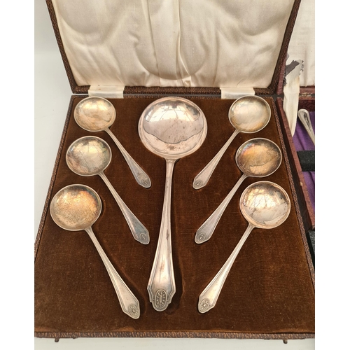 255 - Vintage EPNS Christening Egg Cup Boxed  and Two Boxes of Spoons. Shipping is available you can pleas... 