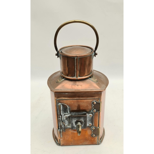 270 - Vintage Copper Ships Lantern Stern Converted To Electric Measures 8 inches tall. Shipping is availab... 