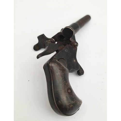 271 - Antique 19th Century .22 Blank Firing Muff Pistol Initially Intended To Be Used By Cyclists Walkers ... 