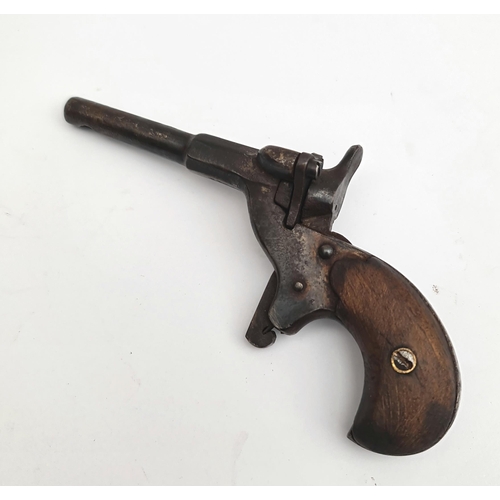 272 - Antique 19th Century .22 Blank Firing Muff Pistol Initially Intended To Be Used By Cyclists Walkers ... 