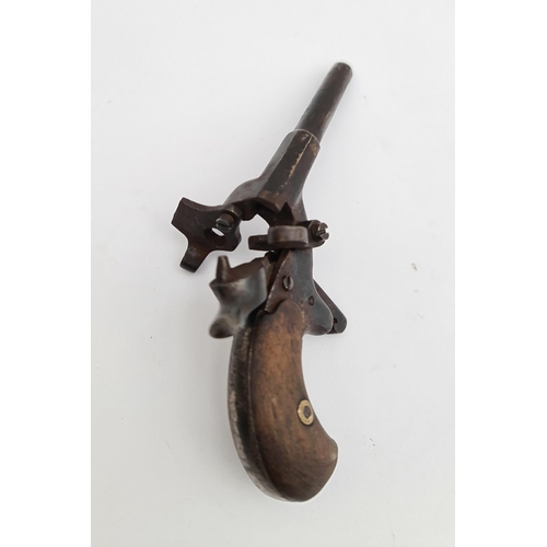 272 - Antique 19th Century .22 Blank Firing Muff Pistol Initially Intended To Be Used By Cyclists Walkers ... 