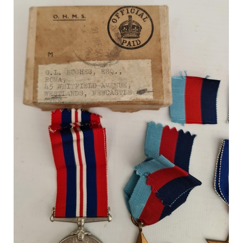 276 - WWII Military Medals Awarded to G. L Hughes. Includes France & Germany Star, The 1939 - 1945 Star an... 