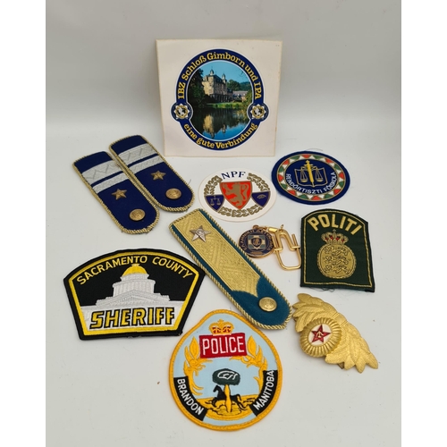 279 - Vintage Collection of Police Badges and Insignia USA and Europe 10 Items in Total