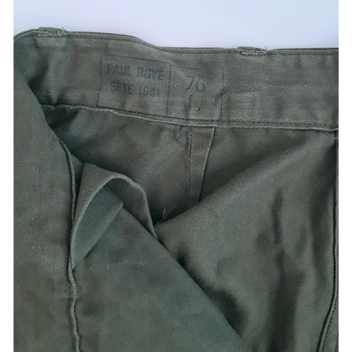 280 - Pair of Military Style Paul Bove Trousers Green in Colour 30 inch waist 76L. Shipping is available y... 