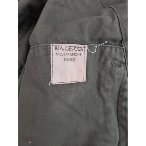 283 - Vintage Military Uniform French MA.GE.CO. Villefranche 1980 Coat Size 96L. Shipping is available you... 