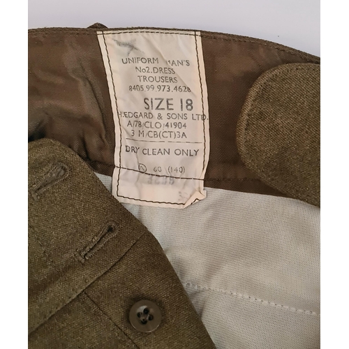 284 - Pair of Military No. 2 Dress Trousers Size 18 H. Edgard & Sons Ltd. Shipping is available you can pl... 