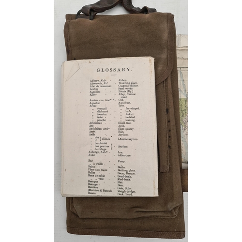 290 - Vintage Military Canvas Map Case Containing Maps and Communications Relating to The Royal Garrison A... 