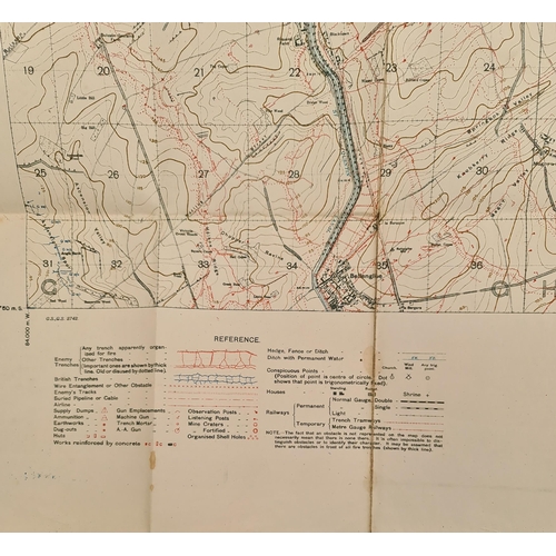 290 - Vintage Military Canvas Map Case Containing Maps and Communications Relating to The Royal Garrison A... 