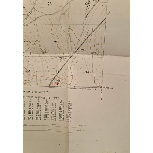 290 - Vintage Military Canvas Map Case Containing Maps and Communications Relating to The Royal Garrison A... 