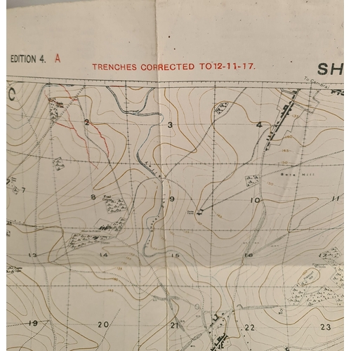 290 - Vintage Military Canvas Map Case Containing Maps and Communications Relating to The Royal Garrison A... 