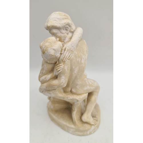 32 - Vintage Plaster Figure After The Kiss by Rodin measures 9 inches tall Shipping is available you can ... 