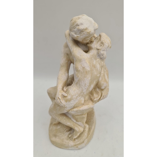 32 - Vintage Plaster Figure After The Kiss by Rodin measures 9 inches tall Shipping is available you can ... 