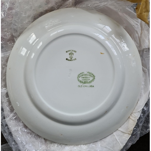 329 - Vintage Bridgwood Pottery Dinner Plates and Side Plates Made For Waring & Gillow Ltd Oxford Street L... 