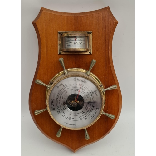 33 - Vintage Weathermaster Barometer Measures 11 inches Tall Shipping is available you can please ask for... 