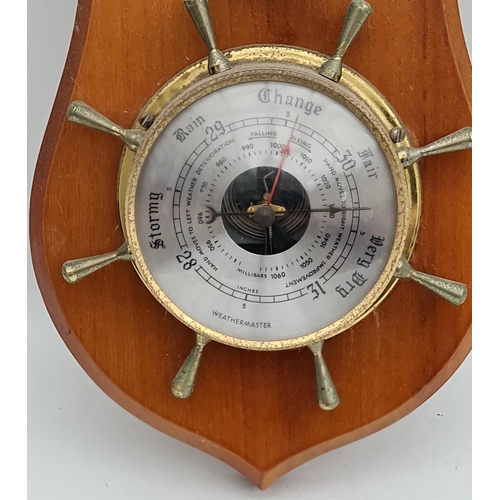 33 - Vintage Weathermaster Barometer Measures 11 inches Tall Shipping is available you can please ask for... 