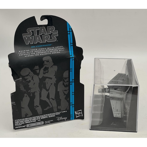 341 - Vintage 2 x Star Wars Figures Hasbro #08 Stormtrooper The Black Series 3.75 inches Tall and Lucas Fi... 