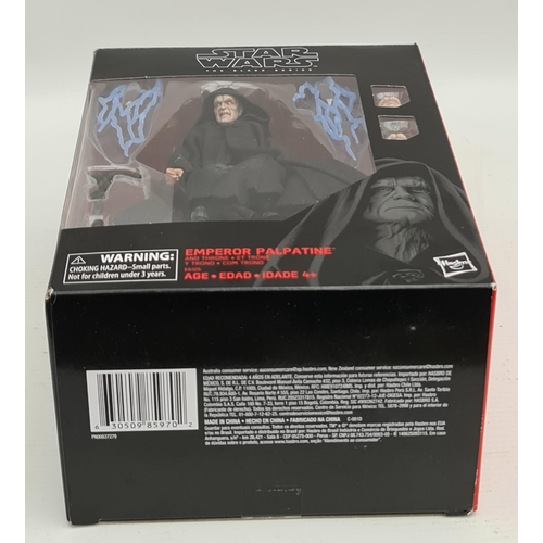 344 - Star Wars Figure The Black Series Emperor Palpatine and Throne E6125 Individually Numbered 92191 In ... 