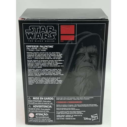 344 - Star Wars Figure The Black Series Emperor Palpatine and Throne E6125 Individually Numbered 92191 In ... 