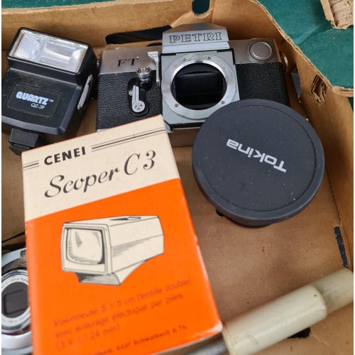 353 - Parcel of Vintage Cameras Photographic Equipment and Lenses. Shipping is available you can please as... 