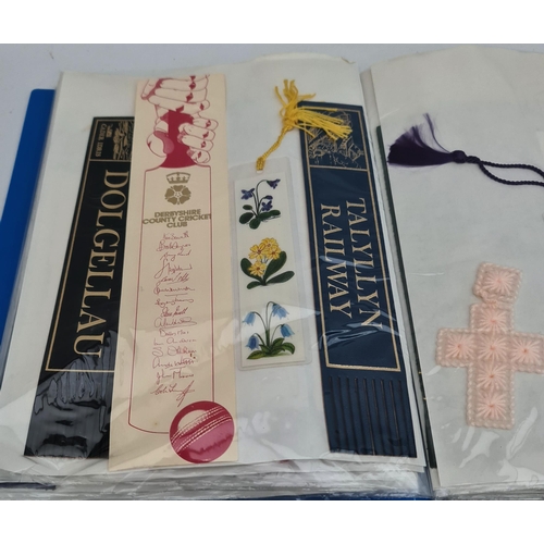 392 - Vintage Collection Album of Book Marks. Include Cricket, Religious, Lace etc. Over 100 in total. Shi... 