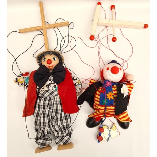 40 - Vintage Marionette Puppets Clowns. The largest measures 11 inches tall Shipping is available you can... 