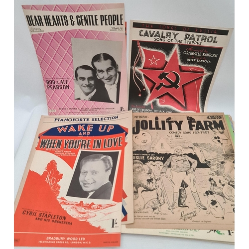 87 - Vintage 36 Music Sheets and Booklets Various Themes. Great Art Work All Pre 1950's Shipping is avail... 