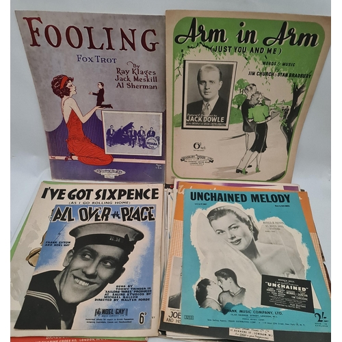 87 - Vintage 36 Music Sheets and Booklets Various Themes. Great Art Work All Pre 1950's Shipping is avail... 